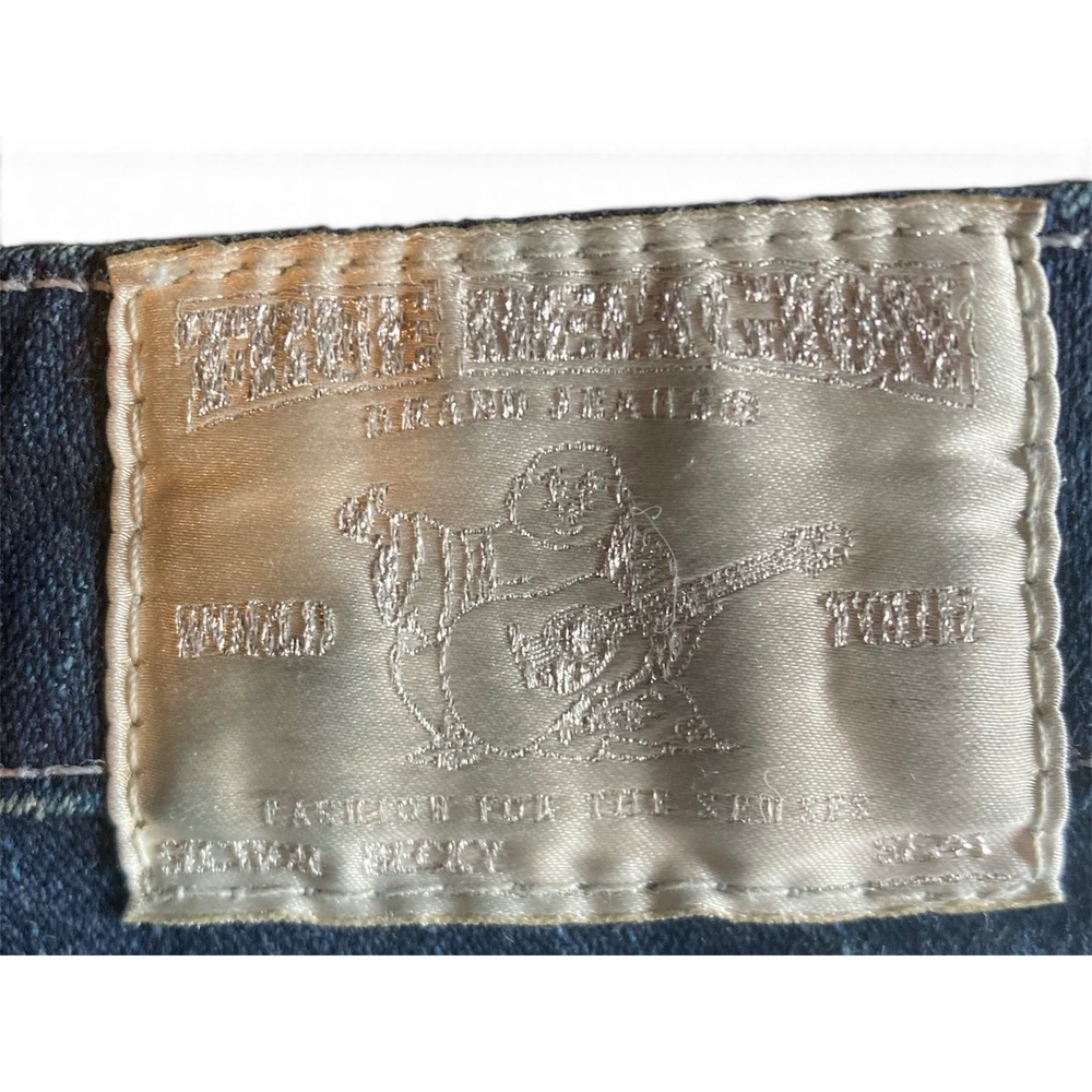 True Religion Becky Vintage Dark Wash Straight Leg Jeans USA Made Womens Size 29 - Picture 5 of 11